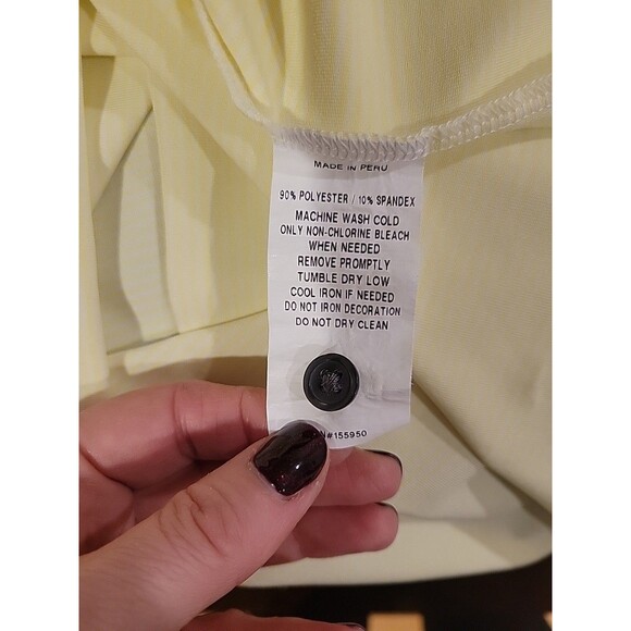 Greyson Polo Shirt Mens L Yellow Striped Performance Paako Ridge Golf Club - Picture 8 of 8